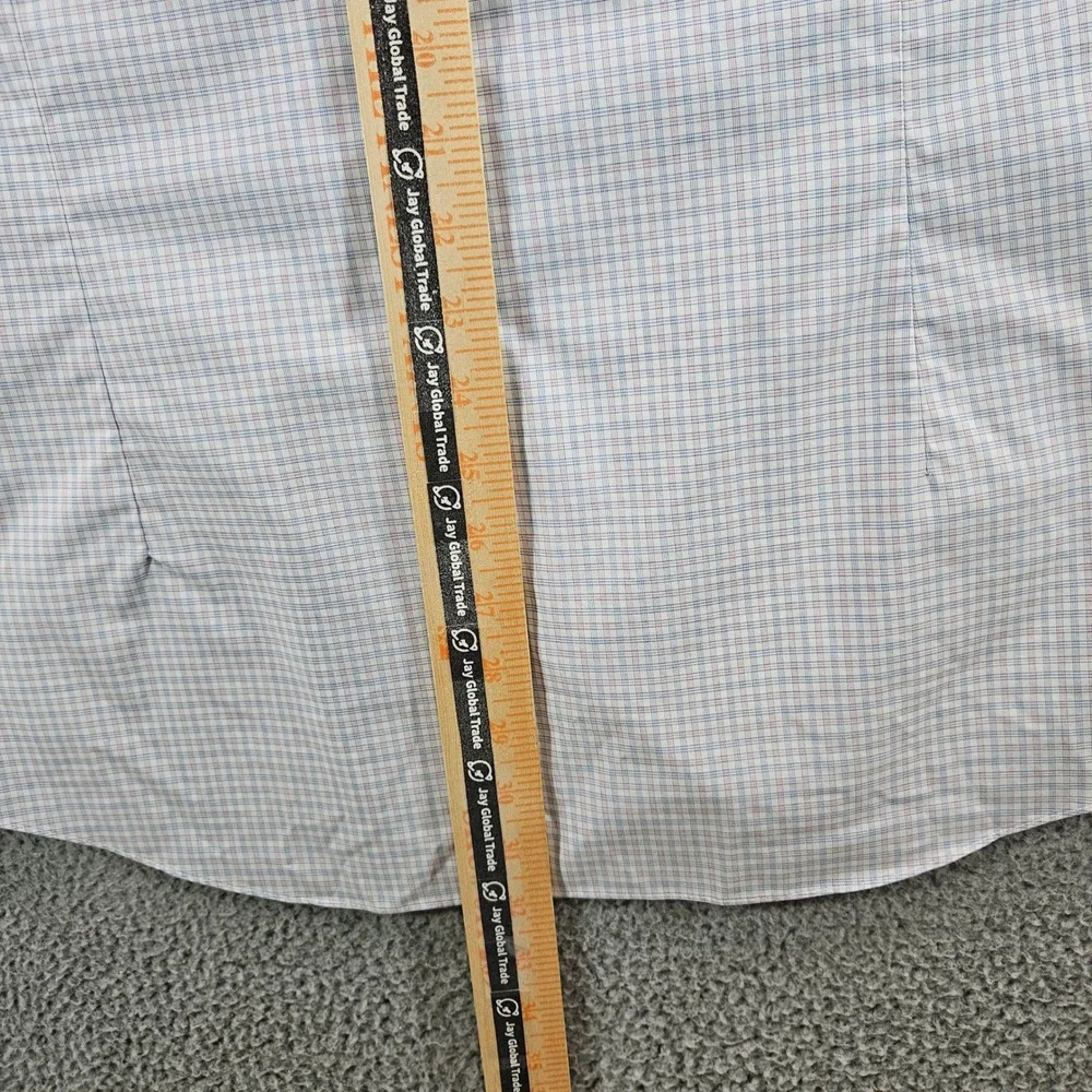 Charles Tyrwhitt Extra Slim Fit Non-Iron Check Dress Shirt 15.5 35 Blue Pink